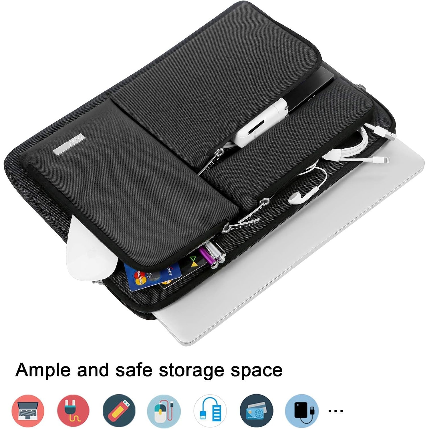 Husa Laptop Lacdo 11.6-15.6 Inch, Protectie 360°, Impermeabila