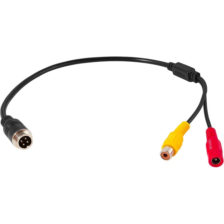 Adaptor Cablu 4 Pini la RCA pentru Camera Marsarier cu Alimentare DC