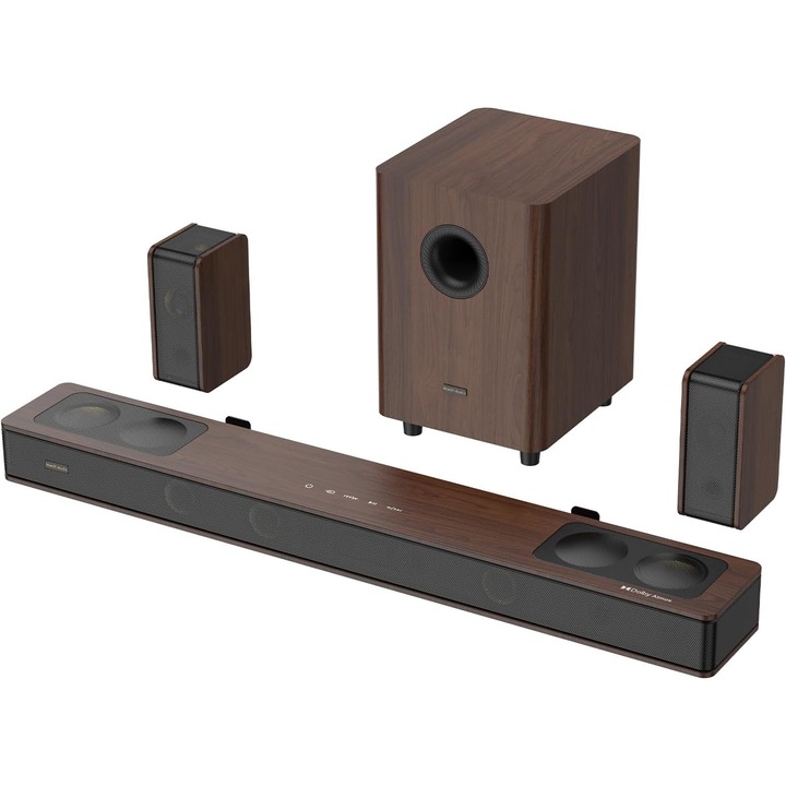Soundbar HiCore A534 800W Dolby Atmos, 5.3.4, Subwoofer, 2 Boxe Spate