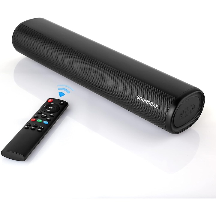 Soundbar Bluetooth pentru TV & PC, Control Vocal, 3 Moduri EQ