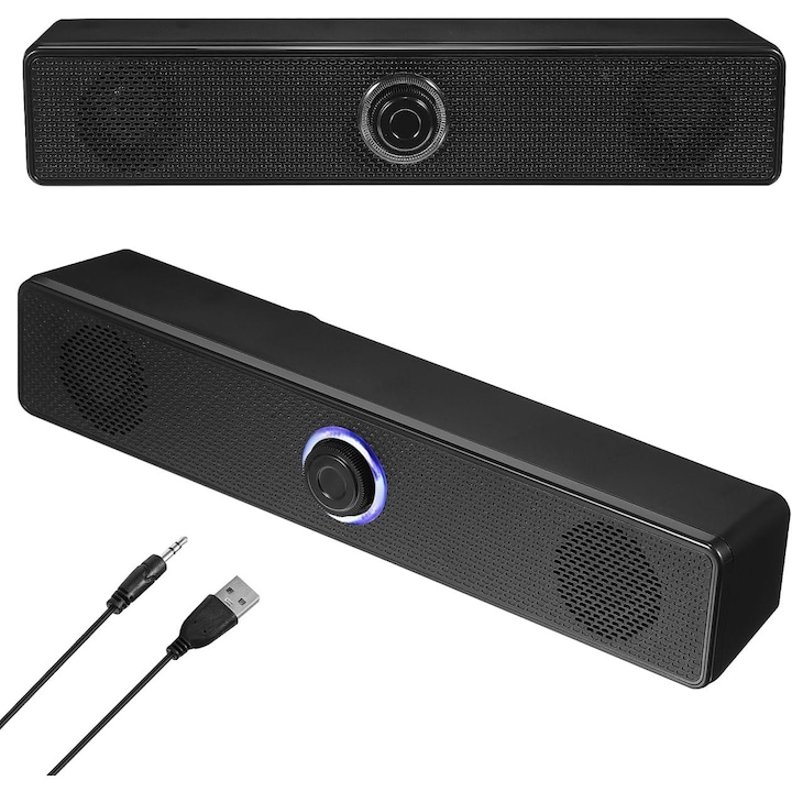 Bara de Sunet Slim USB pentru TV, Calitate Audio Superioara