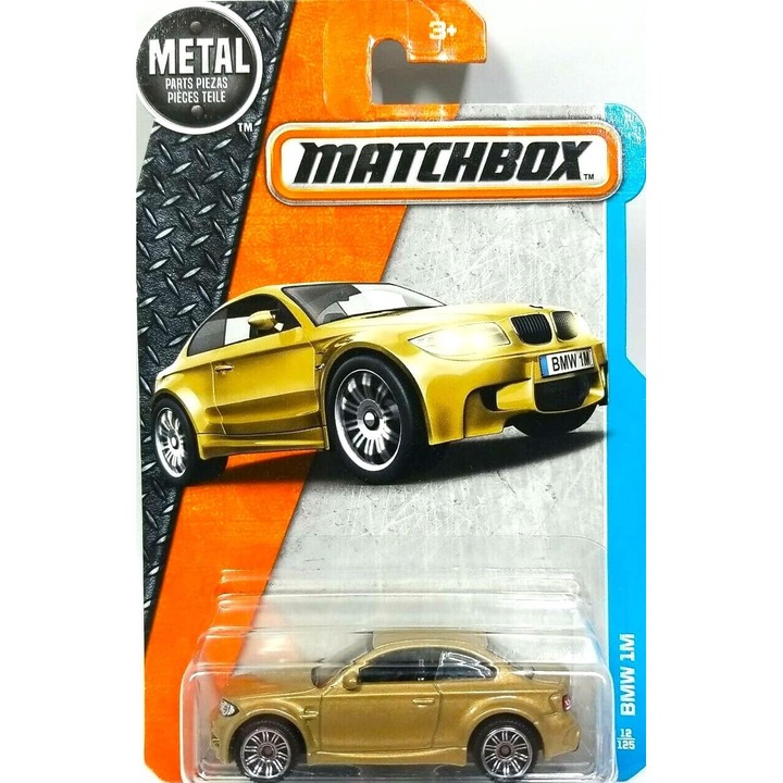Matchbox BMW 1M Diecast Kisautó, Arany, 1:64 Méretarány