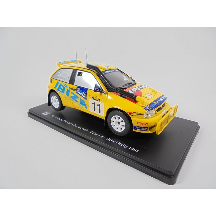 Modellautó 1/24 Seat Ibiza Kit Car Rovanpera Safari Rally 1998