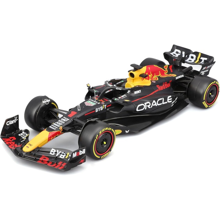 Bburago Red Bull Racing RB19 Verstappen 1:24 modellautó + figura