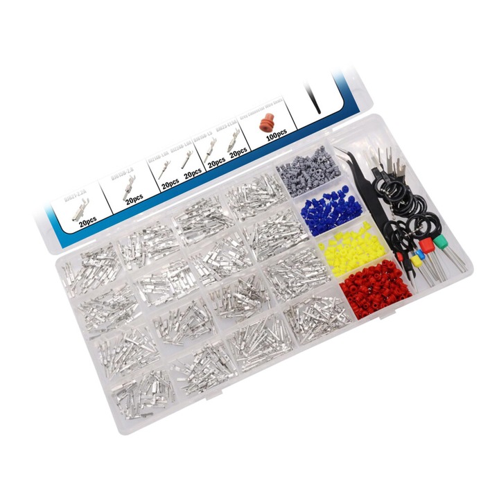 Set conectori auto cupru 720 piese multicolor
