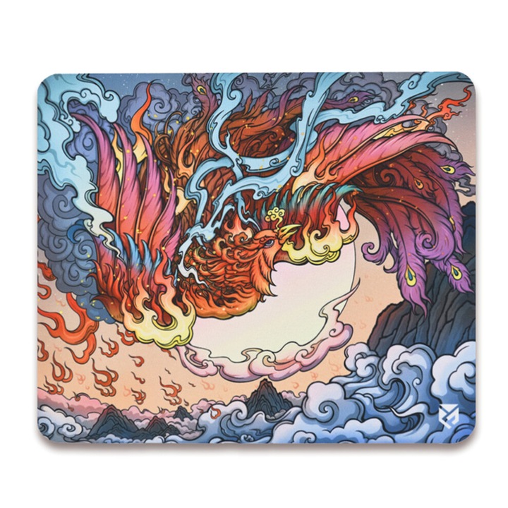 Tapit de mouse gaming, model cultura chineza, cauciuc antiderapant, microfibra, 36x30x0,6cm