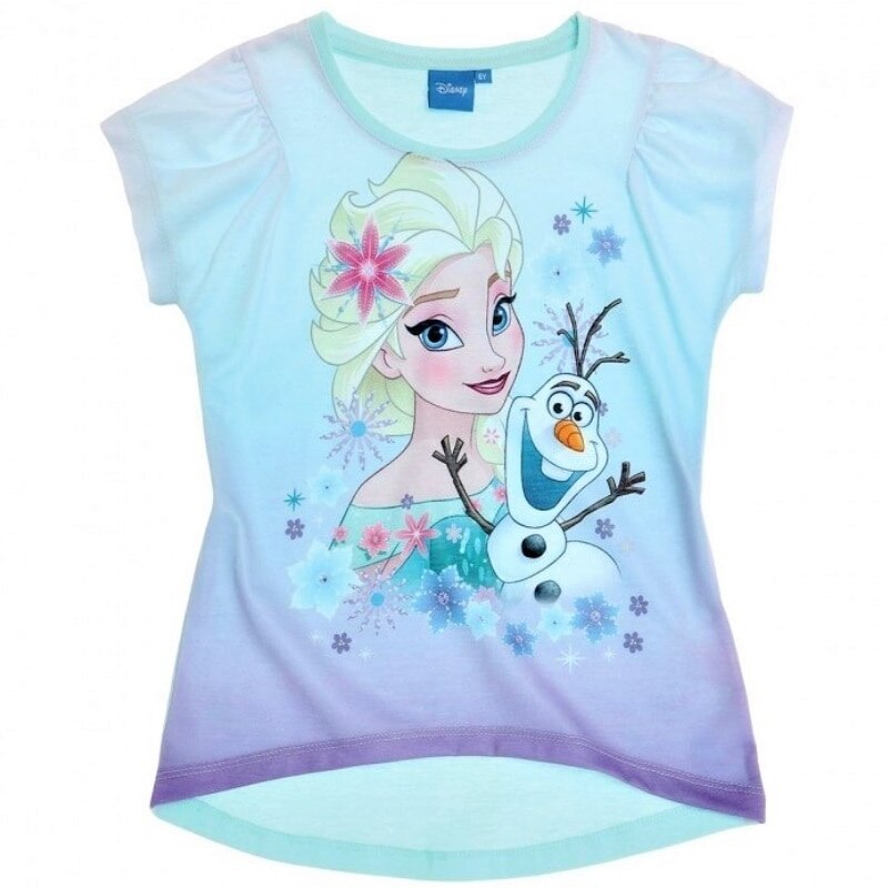 Bluza cu maneca scurta , Disney Frozen, Multicolor