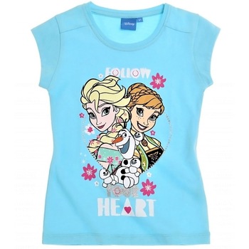 Bluza cu maneca scurta, Disney Frozen, Bleu Bluza cu maneca scurta, Disney Frozen, Bleu