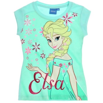 Bluza cu maneca scurta , Elsa,Disney Frozen, Vernil Bluza cu maneca scurta , Elsa,Disney Frozen, Vernil