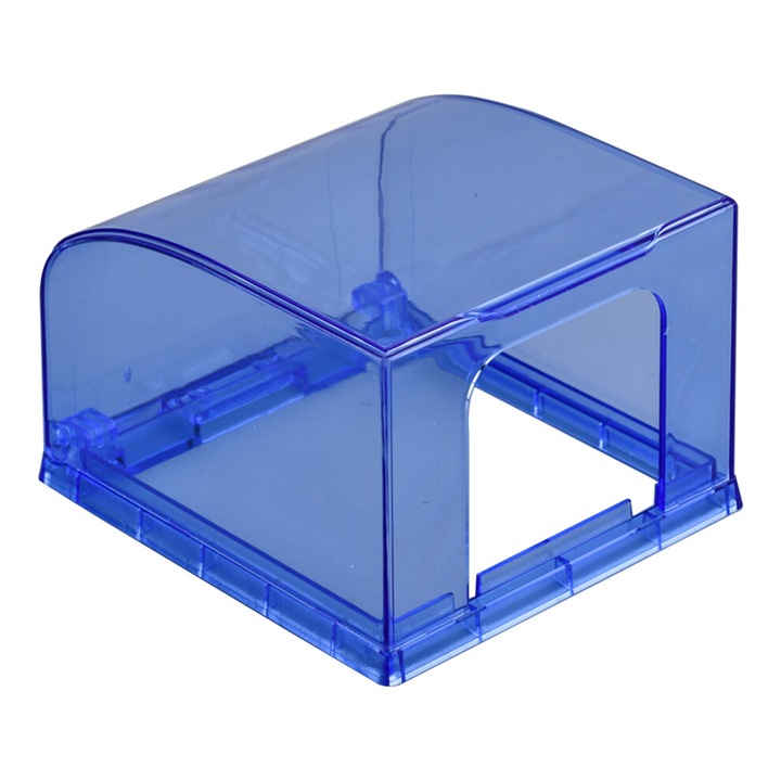 Capac prize rezistent la apa, plastic, transparent-negru-alb-albastru, 11,2x10x7,1cm