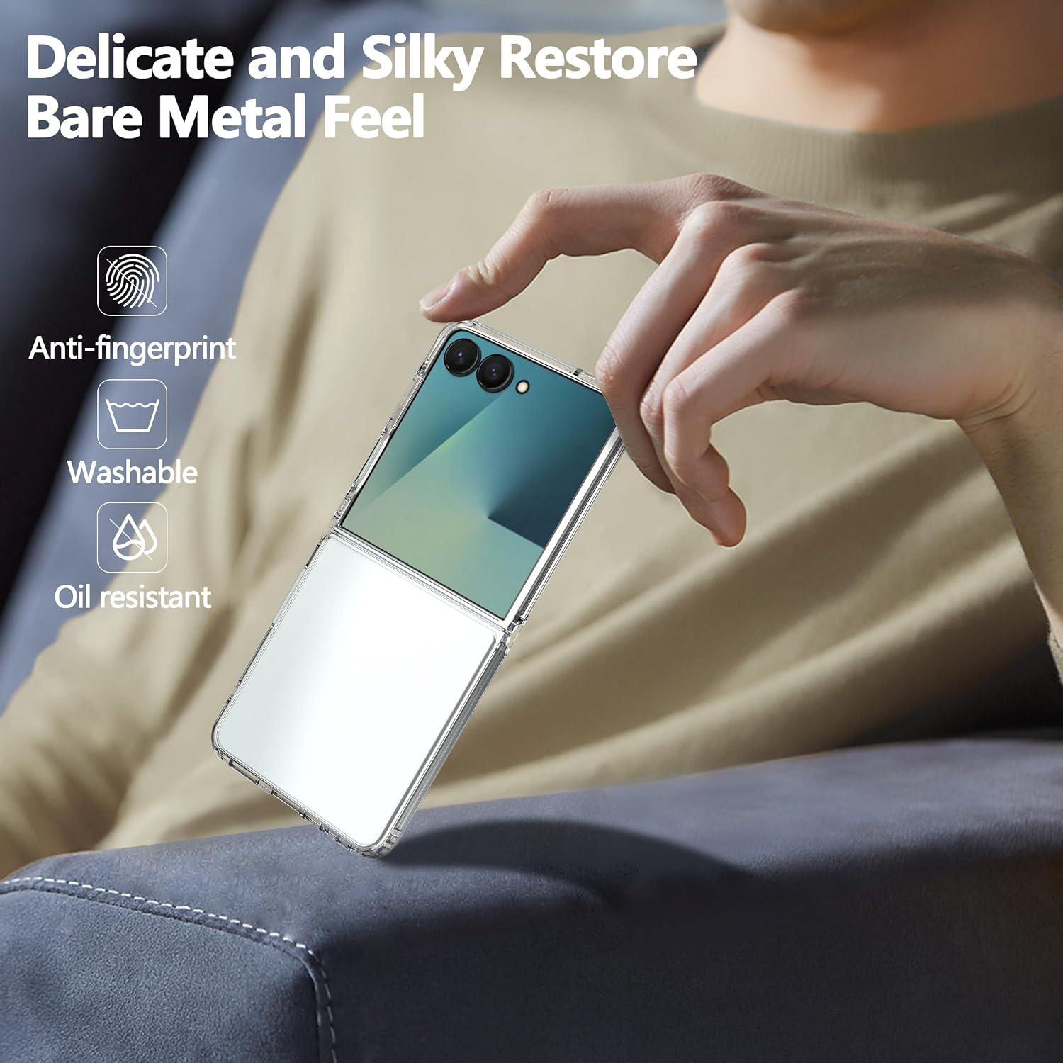 Husa pentru Samsung Galaxy Z Flip 8 Anti-Shock 1.5mm, transparent