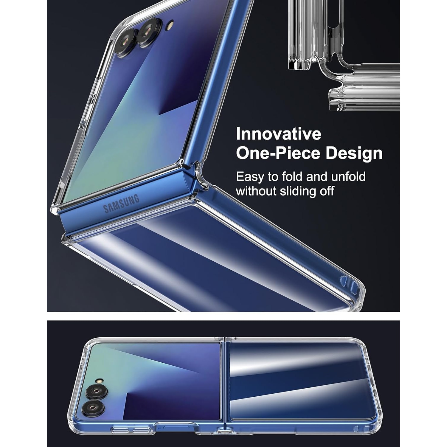 Husa pentru Samsung Galaxy Z Flip 8 Anti-Shock 1.5mm, transparent