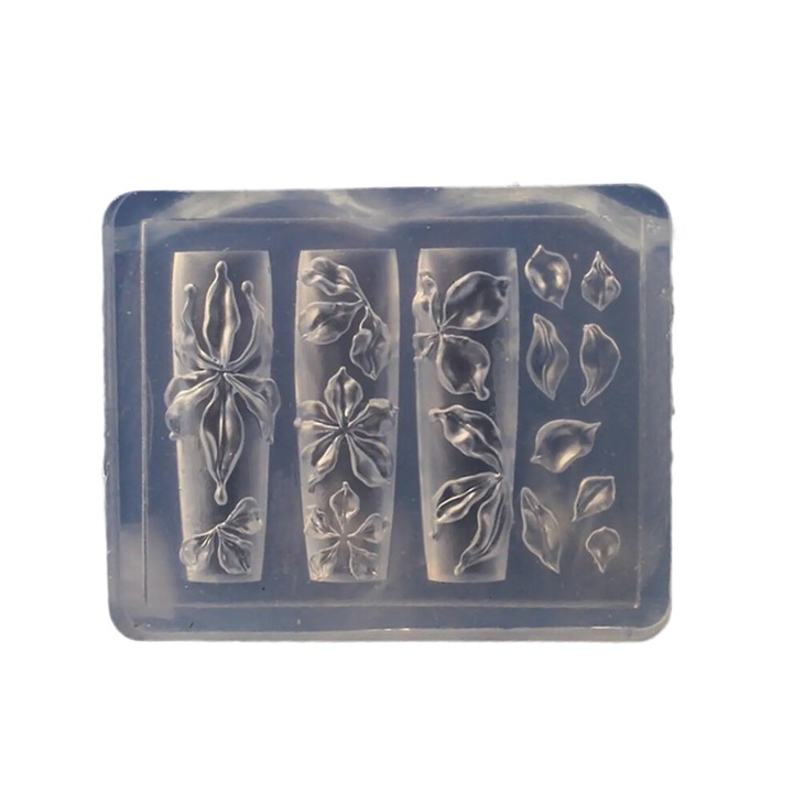 Set mulaj silicon pentru decor 3D, model funda, multicolor, 4,8x4,8cm