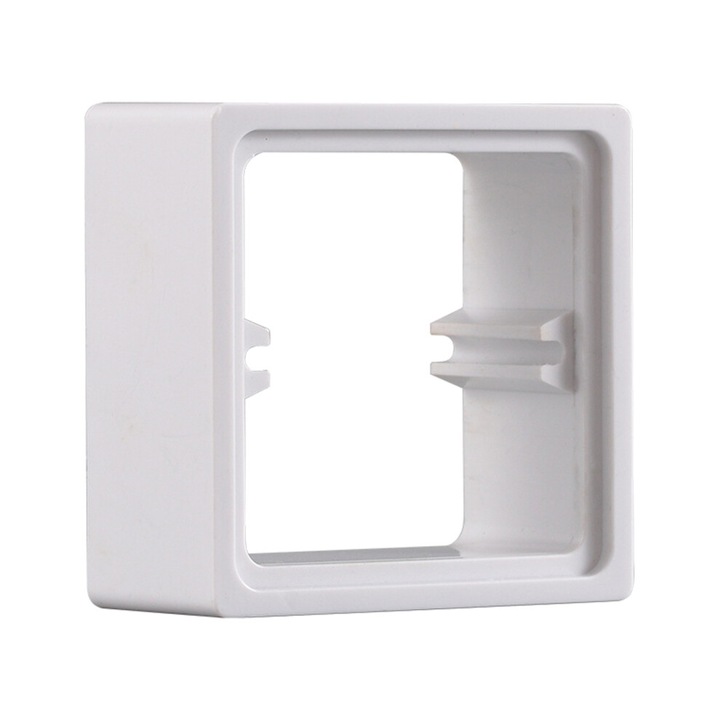 Entretoise priza unica alb 10mm plastic