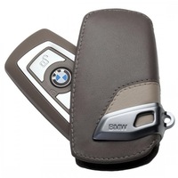 Husa protectie cheie originala BMW - Modern Line - piele maro / bej