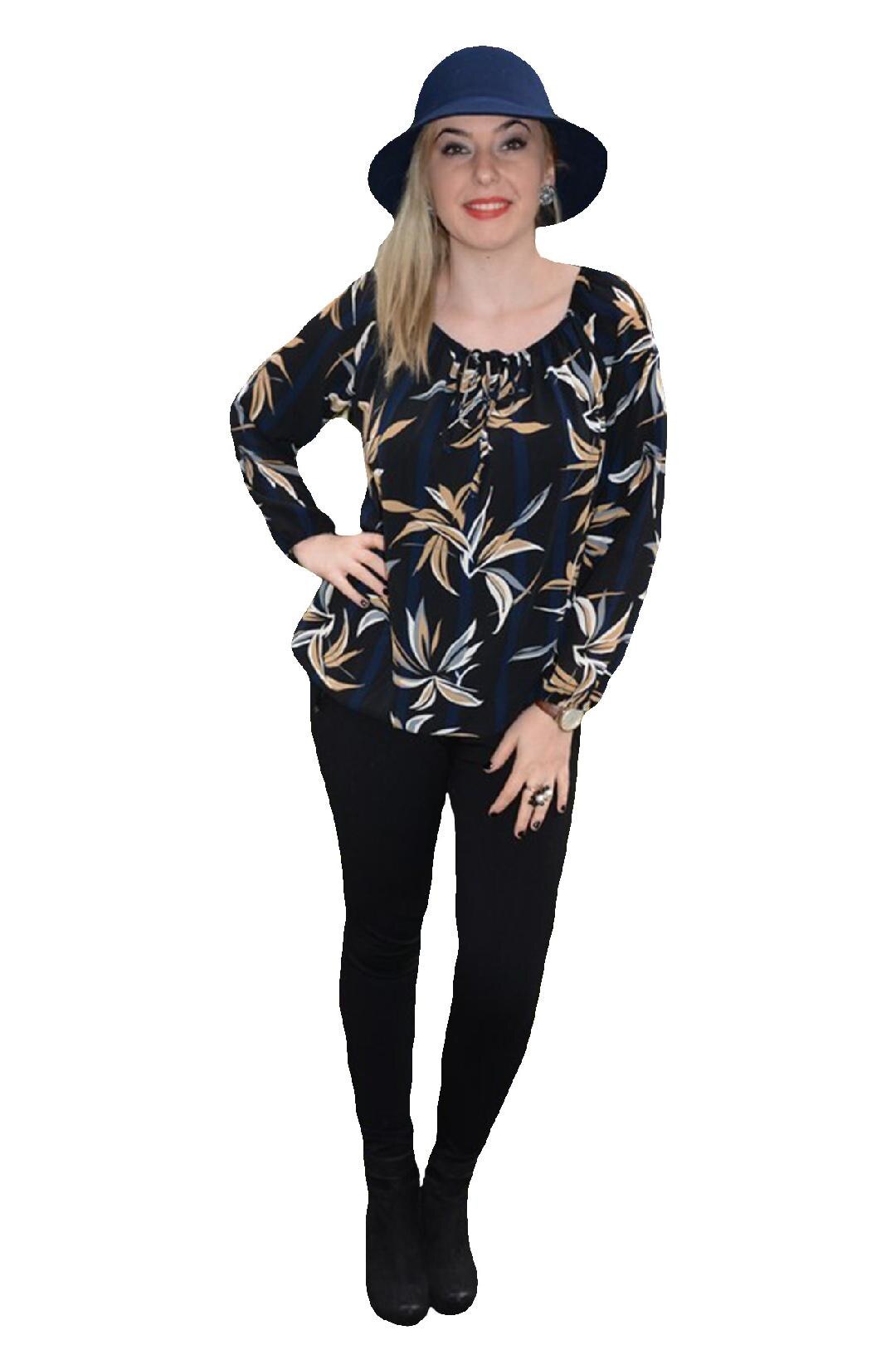 Bluza in tendinte,masura mare,D&j Exclusive, Negru/Albastru