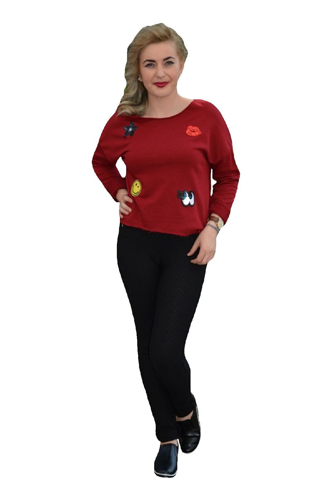 Bluza chic cu maneca lunga,D&J Exclusive, Marsala