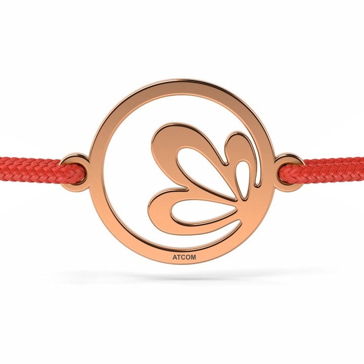 Lótuszvirág modell rózsaszín arany karkötő