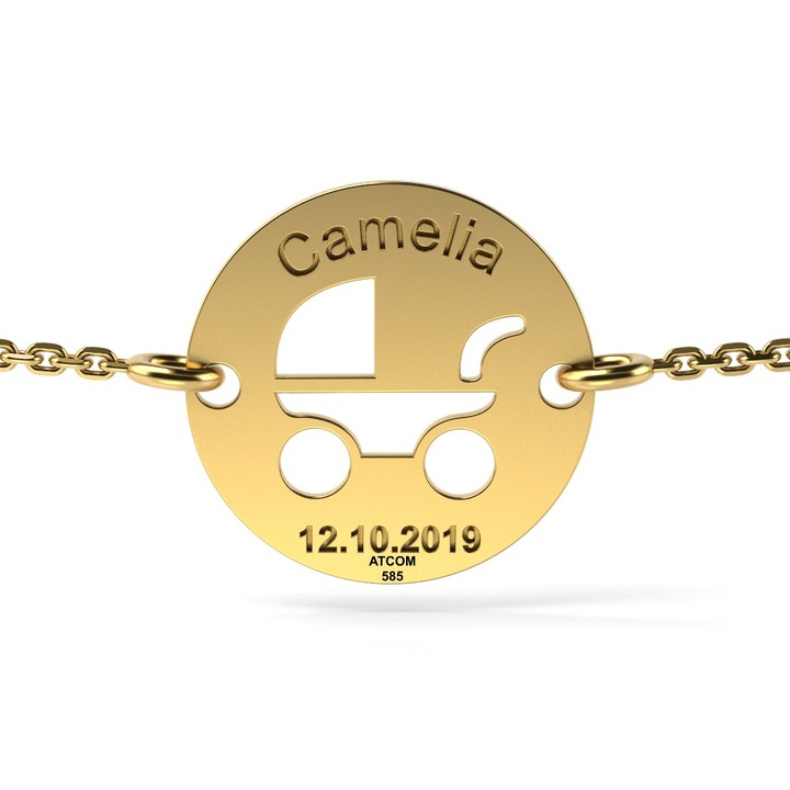 Bambino sárga arany lánc karkötő