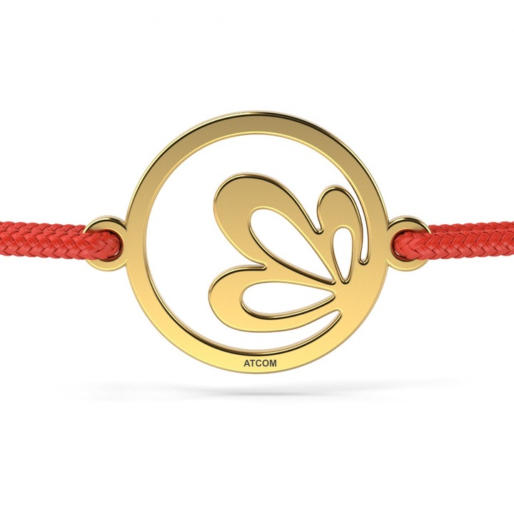 Bratara din aur galben model Floare de lotus