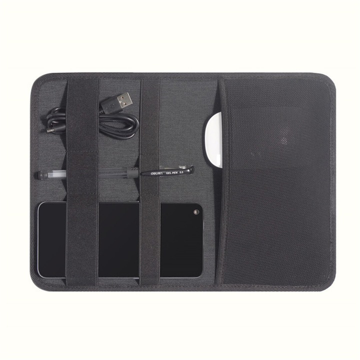 Geanta organizator laptop 13-14 inch negru 30x21x1cm