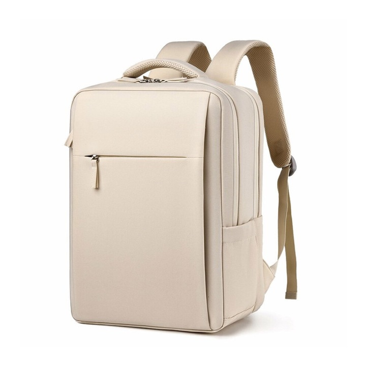 Husa laptop 16 inch, impermeabila, interior plus, bej, 42x30x16cm