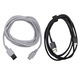 USB-A – USB-C töltőkábel gamer egérhez, fekete, 18x2cm