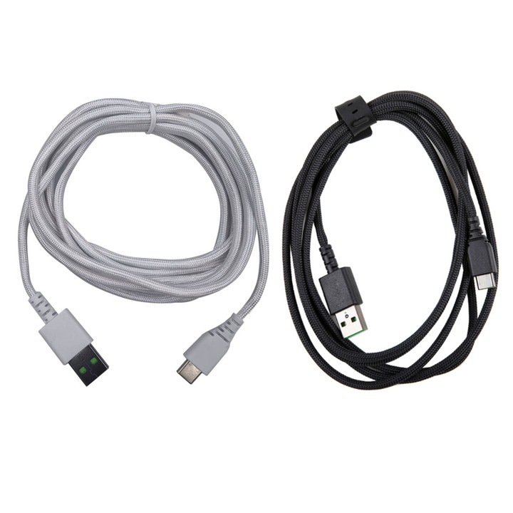 USB-A – USB-C töltőkábel gamer egérhez, fekete, 18x2cm