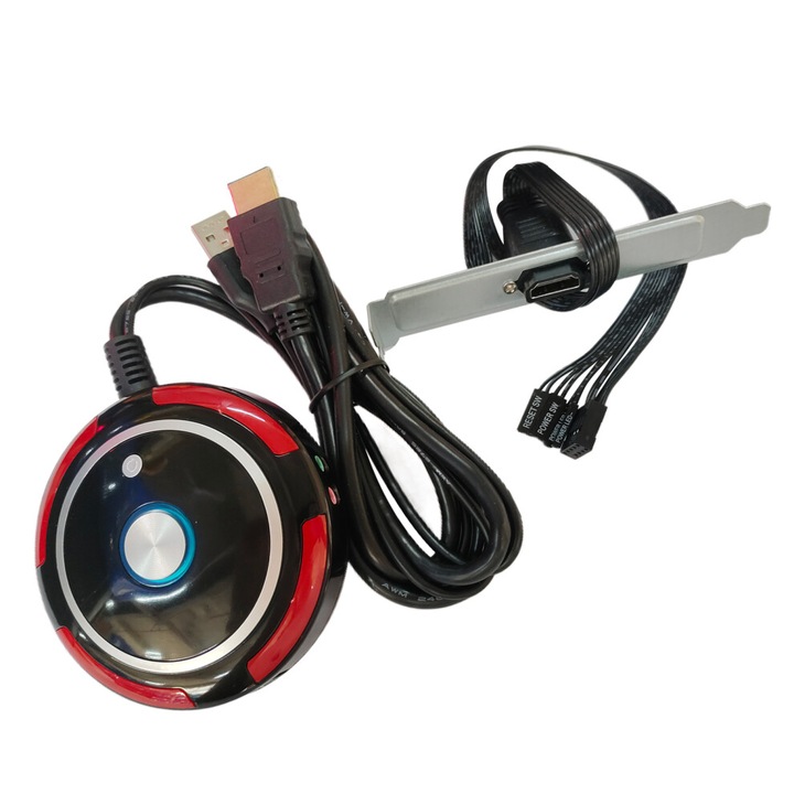 Asztali tápelosztó, 2 USB port, bekapcsológomb, műanyag, univerzális