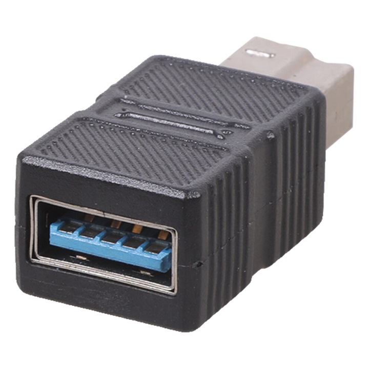 Адаптер USB 3.0, USB A женски към USB B, метален, 1.2x3.5см