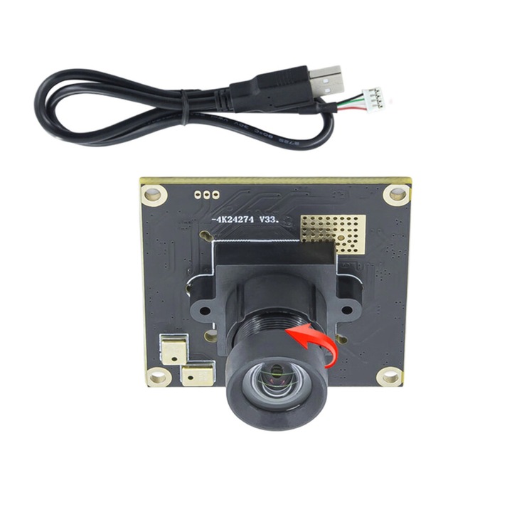 Модул камера USB 4K IMX274 автофокус микрофон 38x38mm