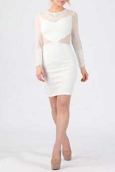 Rochie de Ocazie, Missi Clothing, Drepte, Alb Rochie de Ocazie, Missi Clothing, Drepte, Alb