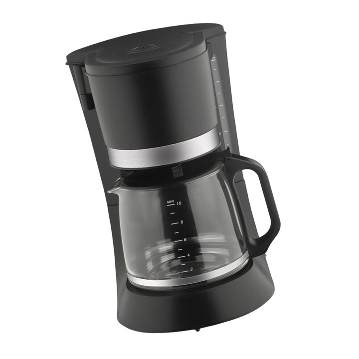 Cafetiera electrica filtru automat 600ml 650W sticla negru 18x21x29cm