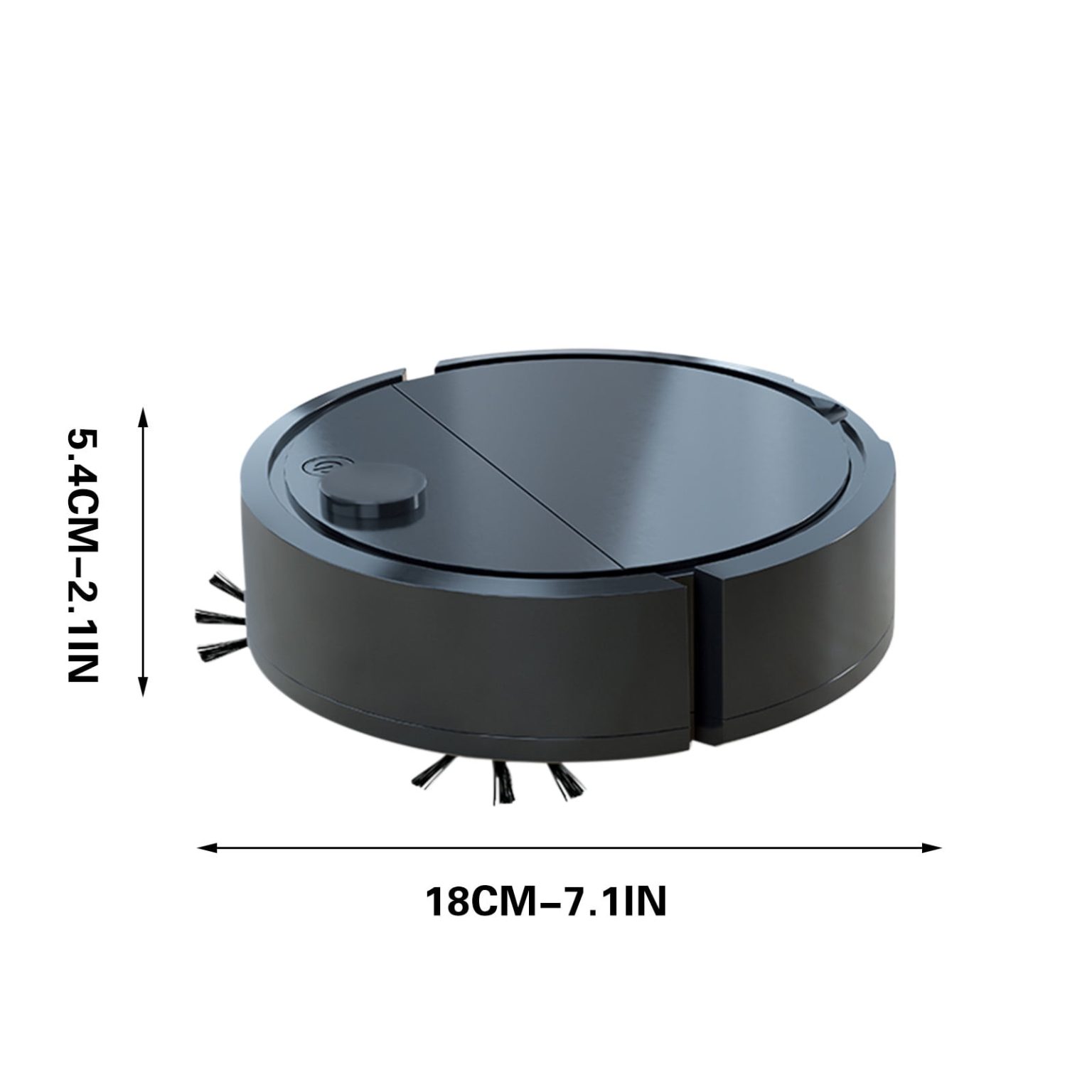 Aspirator robot mini, negru, alb, verde, 18x18x5.4cm, putere mare, silentios
