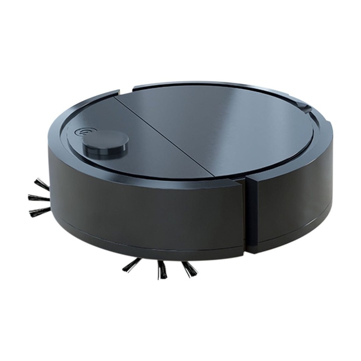 Aspirator robot mini, negru, alb, verde, 18x18x5.4cm, putere mare, silentios