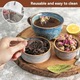 Set 10 lingurite lemn mini, rotunde, scurte, naturale, 5x2cm
