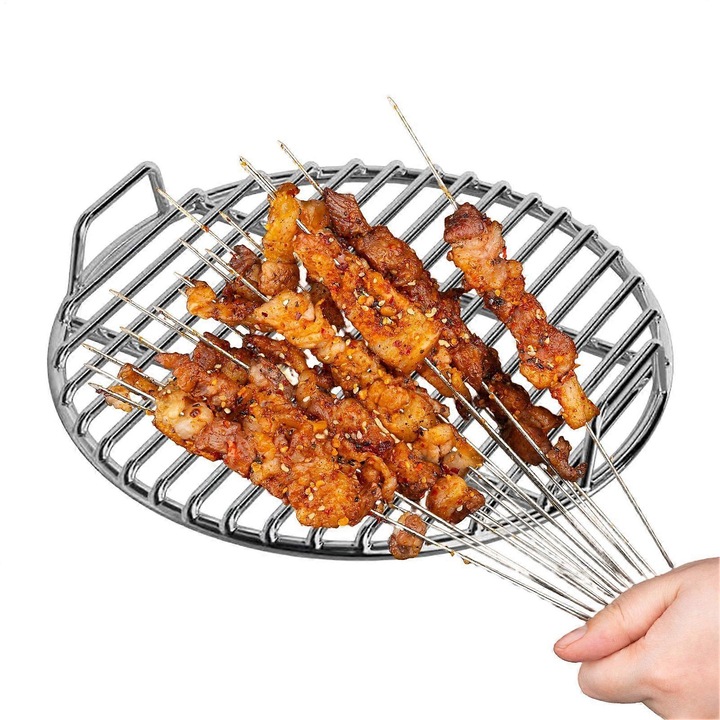 Grila gratar inox 35cm rezistenta la rugina neaderenta