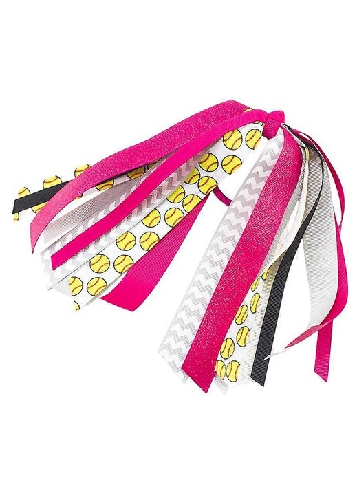 Accesorii par, panglici elastice, design fotbal, multicolor, 10 inch