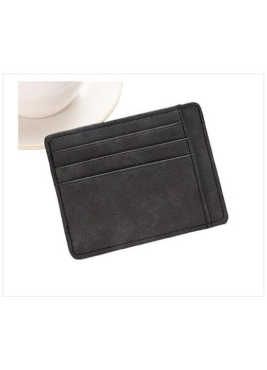 Portofel barbati minimalist subtire negru 10x8cm