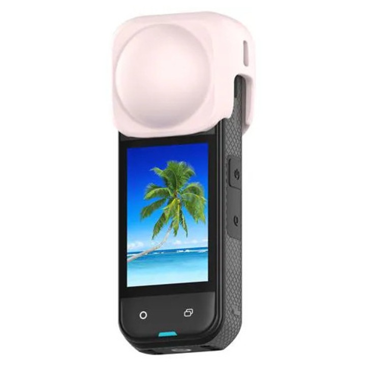Силиконова защита за обектив за Insta360 X5 X4 розова