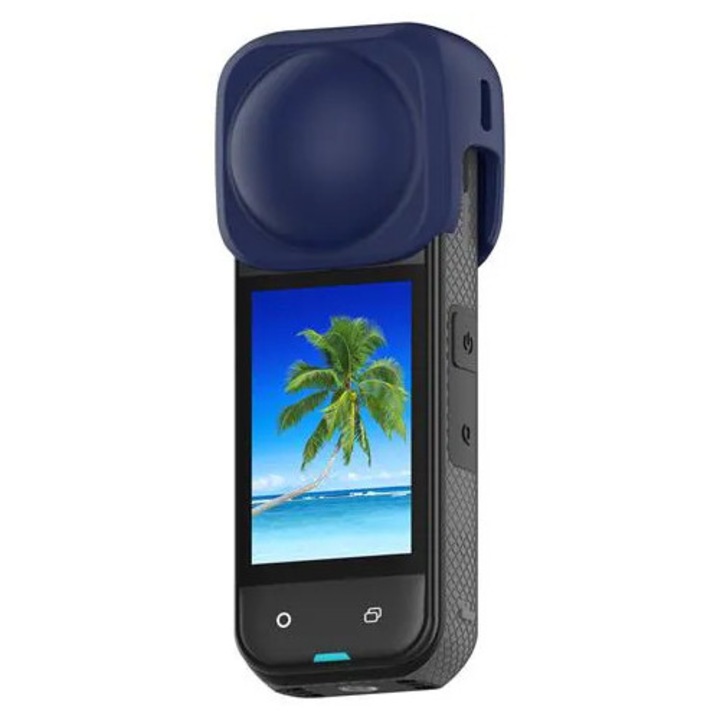 Силиконова защита за обектив за Insta360 X5 X4 син