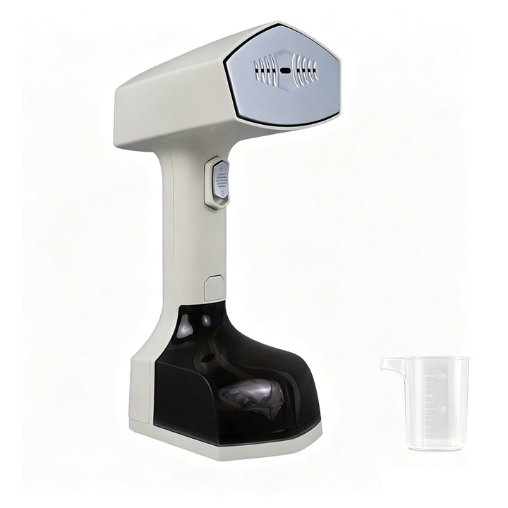 Fiare, statii & aparate de calcat cu abur DONFANLIA® Fier de calcat cu abur, portabil, pentru uz casnic, incalzire rapida in 20 de secunde, 350 ml, trei moduri de functionare, culoare alb-crem