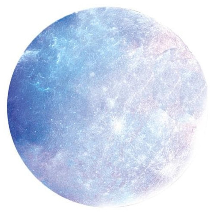 Mouse pad rotund Model 5 K0285-EP0814-HJ31691, suprafata neteda pentru tracking precis, albastru/alb