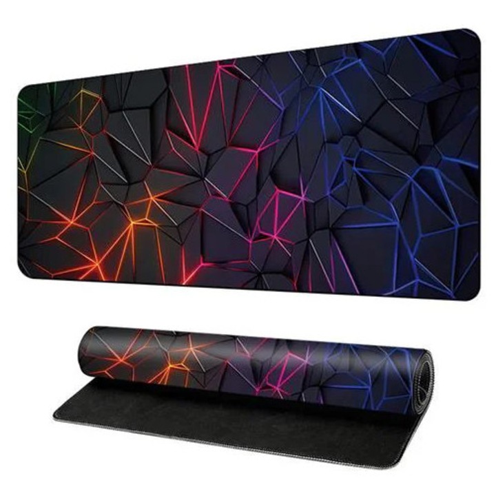 Covoras pentru mouse K0285-EP0814-HJ31881, din cauciuc impermeabil, baza antialunecare, suprafata mare, multicolor