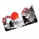 Mousepad gaming K0285-EP0814-HJ29456, suprafata optimizata pentru tracking precis, baza din cauciuc antiderapant, margini cusute, design samurai, multicolor