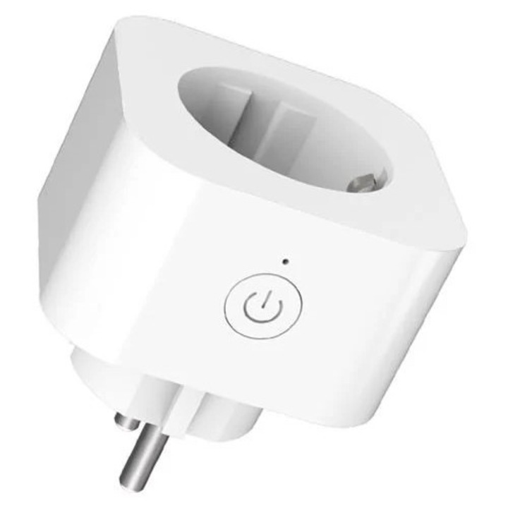 Priza inteligenta K0285-EP0818-HJ39220, Wi-Fi, 16 A, compatibila Alexa/Google Assistant, control prin aplicatie iOS/Android, alb