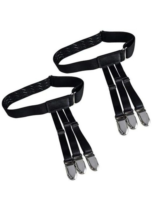 Bretele reggicamicia elastice cu clipsuri antiderapante, negre