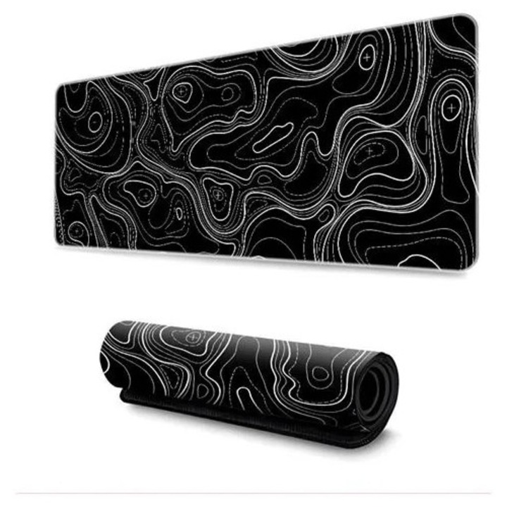 Tappetino mouse pad mare negru 40x80cm