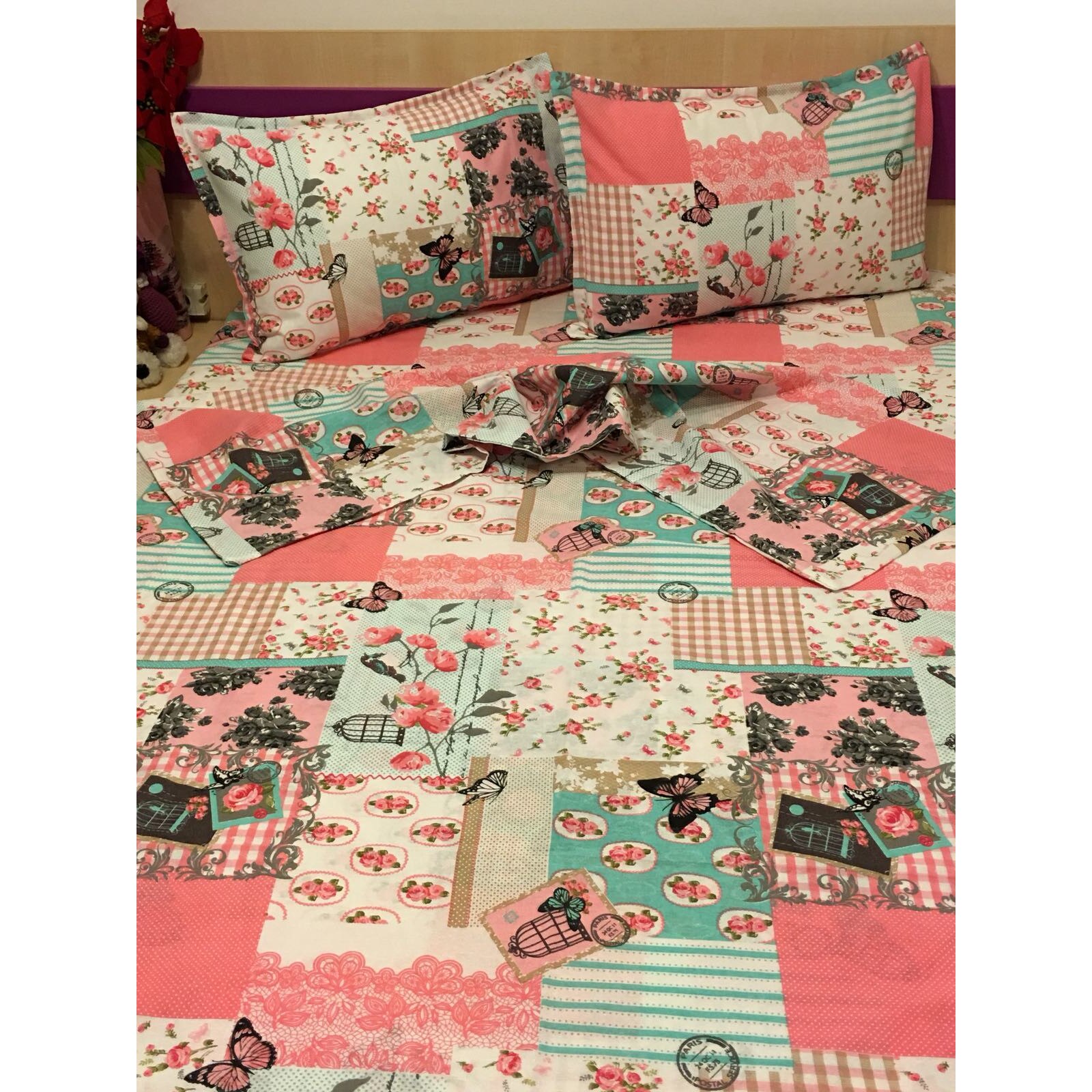 Lenjerie dubla by Liz Line - bumbac 100% - patru piese - D465