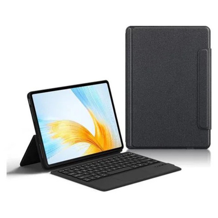Husa cu tastatura Bluetooth 2-in-1 pentru Honor MagicPad 2 K0285-EP0818-HJ41867, tastatura detasabila cu touchpad, negru, 12,3 inch